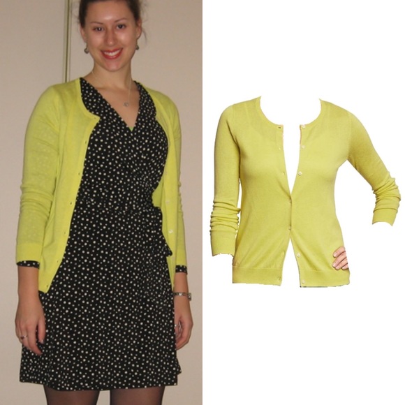 Chartreuse cardigan - Picture 4 of 5